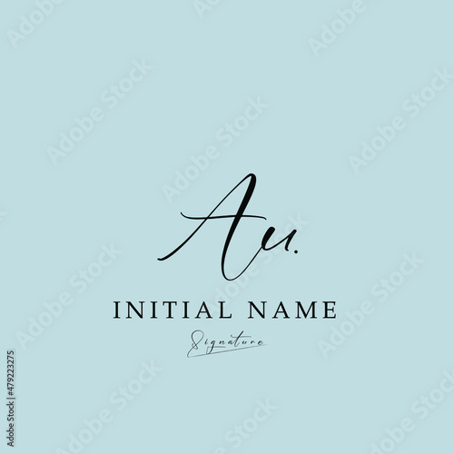 AU logo icon vector image design for business. UA logo design.