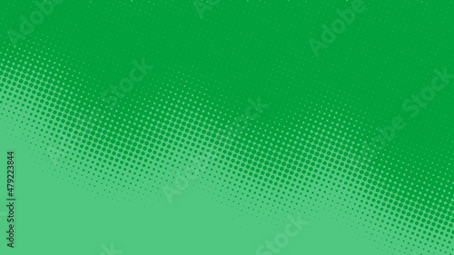 Fun green superhero background in pop art comics book style. Cartoon halftone backdrop design for your text, vector illustration eps10