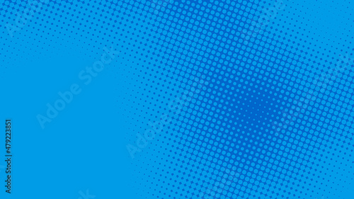 Blue pop art background in retro comics book style