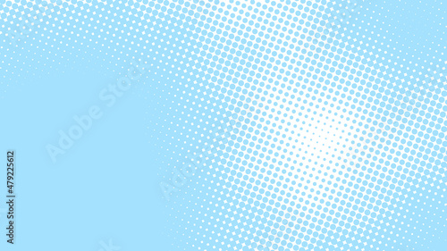 Baby blue pop art background in retro comics book style