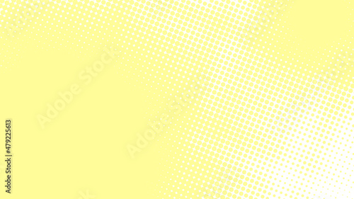 Pop art background in retro comics book style with halftone texture, light baby yellow color. Cartoon funny backdrop mockup vector illustration eps10