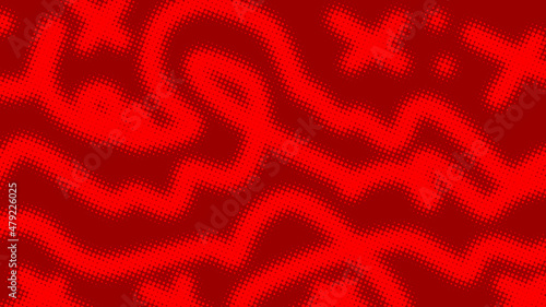 Dark red dotted retro pop art background in comic book style. Funny superhero backdrop mockup, vector illustration eps10