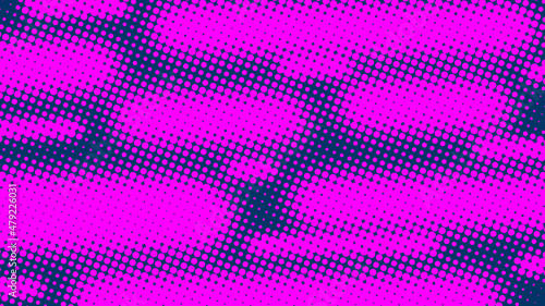Dark magenta and blue dotted retro pop art background in comic book style. Funny superhero backdrop mockup, vector illustration eps10