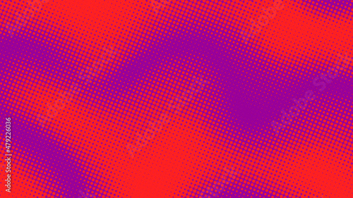 Dark magenta and red dotted retro pop art background in comic book style. Funny superhero backdrop mockup, vector illustration eps10