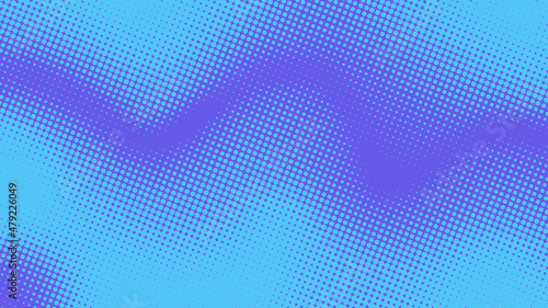 Blue dotted retro pop art background in comic book style. Funny superhero backdrop mockup, vector illustration eps10