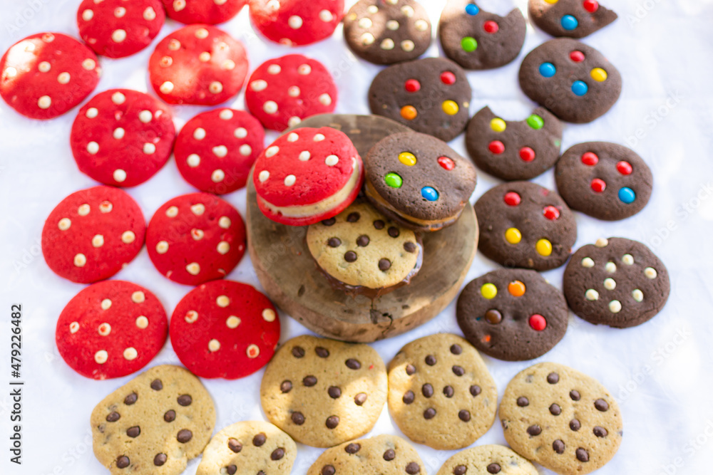 cookies candy  sweet food snack sugar gourmet cookies nutella chocolate  milk cream  chocolate  milk cream background for instagram