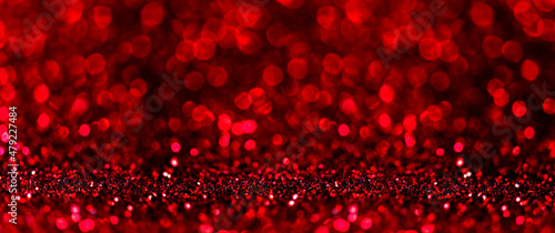 Valentines day background with glitter bokeh texture. Happy valentine greeting card design. Blur backdrop for special romantic celebration event.