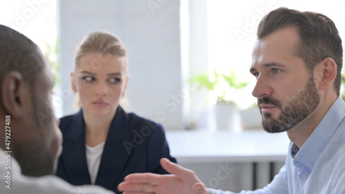 Wallpaper Mural Close up of Serious Business People Talking Torontodigital.ca