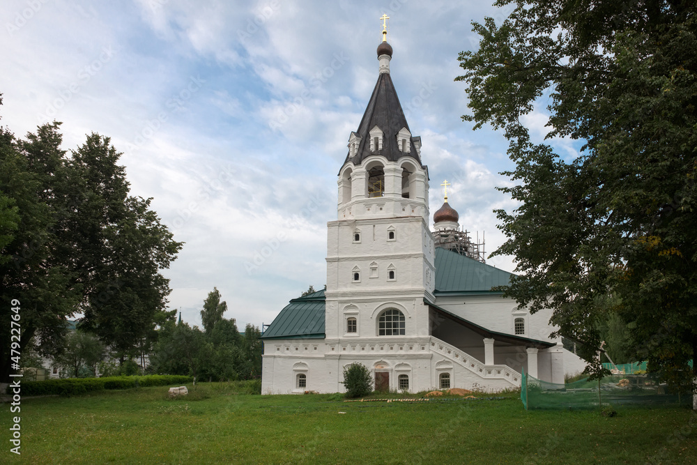 Alexandrov, Russia - AUGUST 10, 2021. Church of the Intercession of the Blessed Virgin Mary in the Alexandrovskaya Sloboda. Museum-reserve 