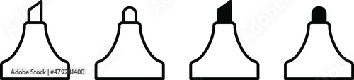 set of marker nip icon, vector illustration
