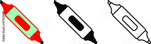 set of marker nip icon, vector illustration