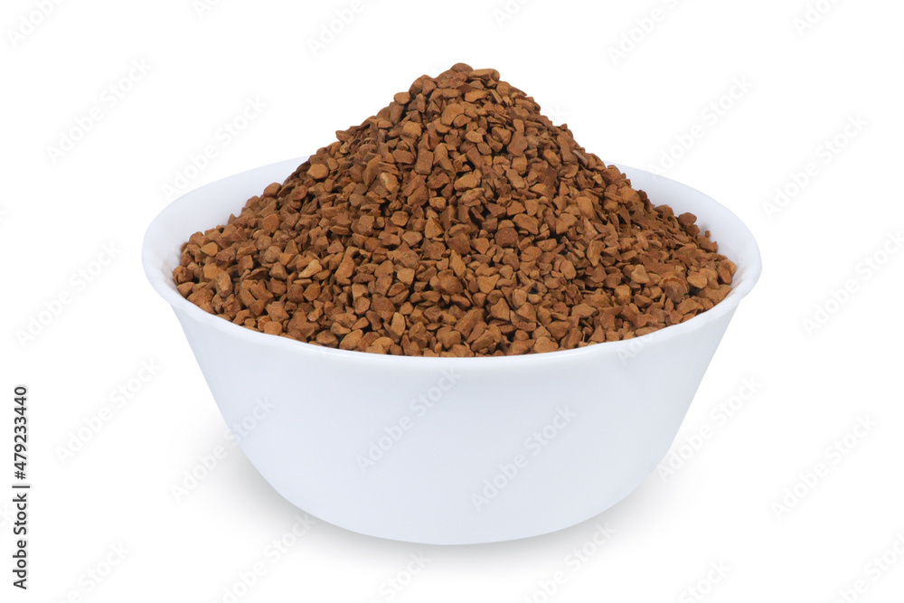 Heap of instant coffee isolated on white background. Heap of instant coffee isolated on white background.