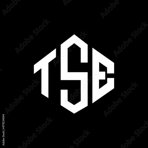 Tableau sur toile TSE letter logo design with polygon shape