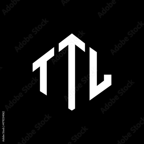 TTL letter logo design with polygon shape. TTL polygon and cube shape logo design. TTL hexagon vector logo template white and black colors. TTL monogram, business and real estate logo. photo