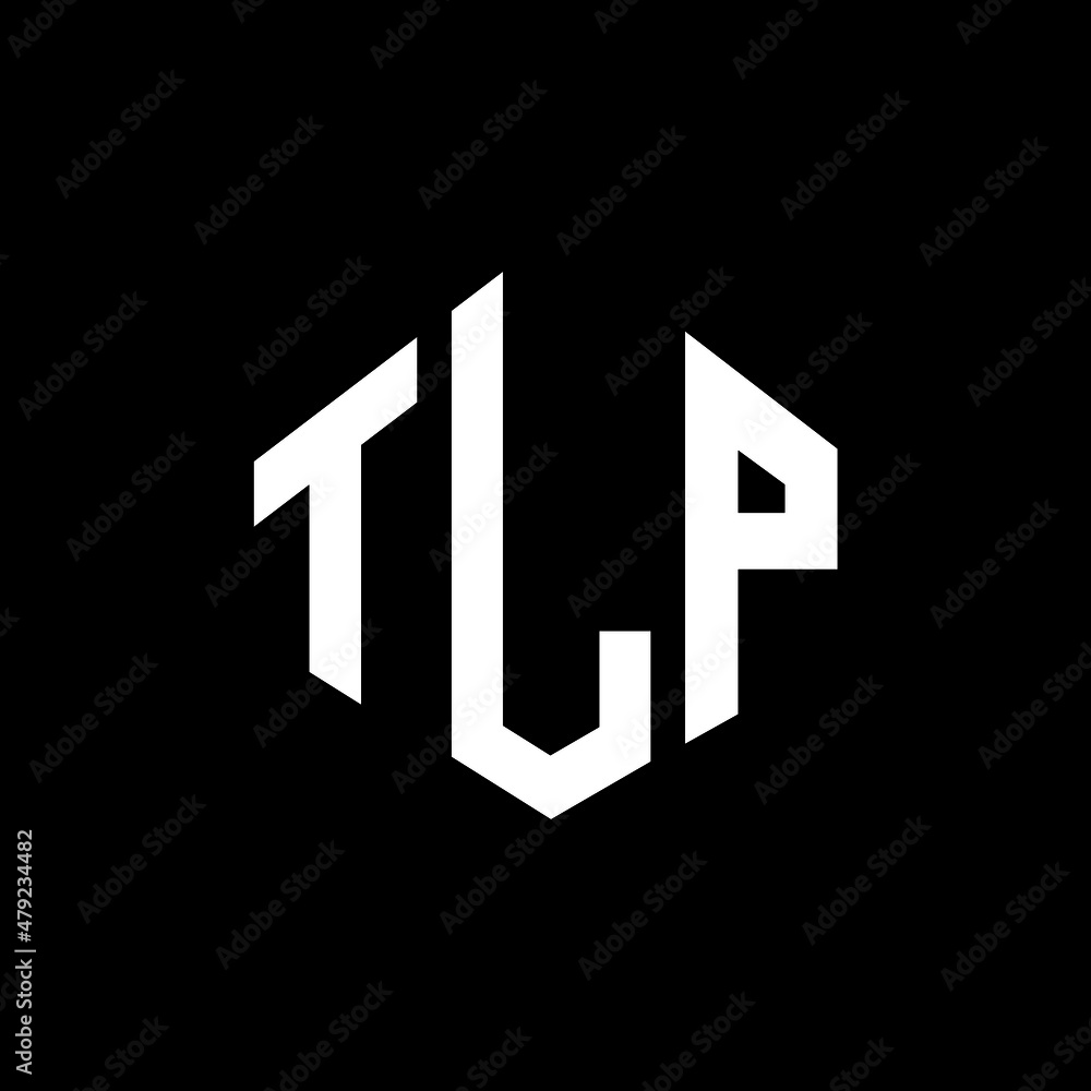 TLP letter logo design with polygon shape. TLP polygon and cube shape logo design. TLP hexagon vector logo template white and black colors. TLP monogram, business and real estate logo.