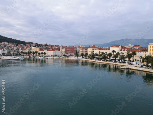 Split waterfront aerial view, Croatia