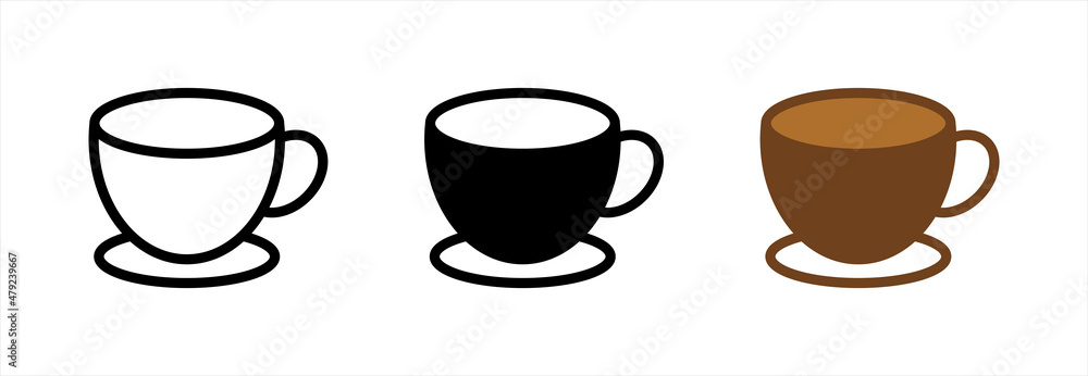 Cups icon, vector illustration. Cups icon, vector illustration.