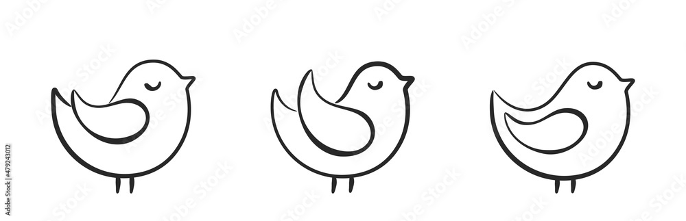 hand drawn bird set. romantic and spring symbol. sketchy vector element for valentine's day design hand drawn bird set. romantic and spring symbol. sketchy vector element for valentine's day design