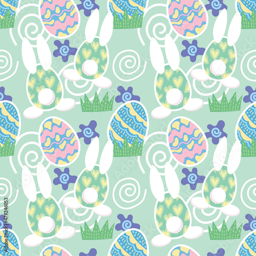 easter egg seamless pattern design