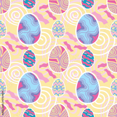 easter egg seamless pattern design
