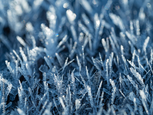 ice texture close up in the macro detail