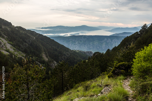 View of Kotor Bay from Lovcen national park, Montenegro