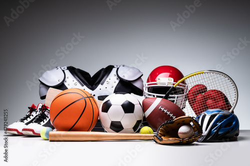 Various Sport Equipment Gear