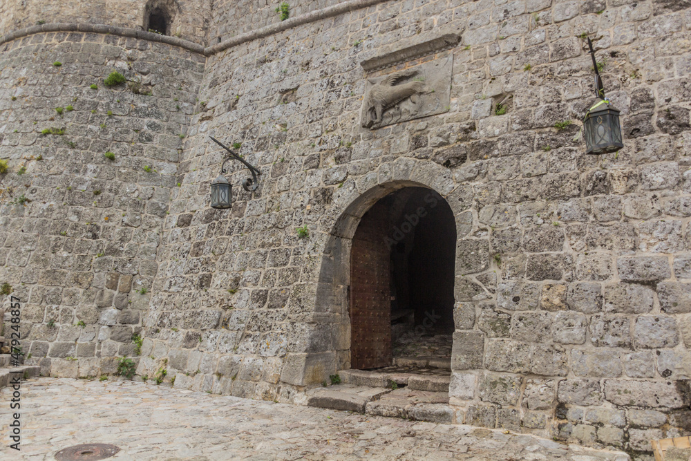 Gate of an ancient settlement Stari Bar, Montenegro