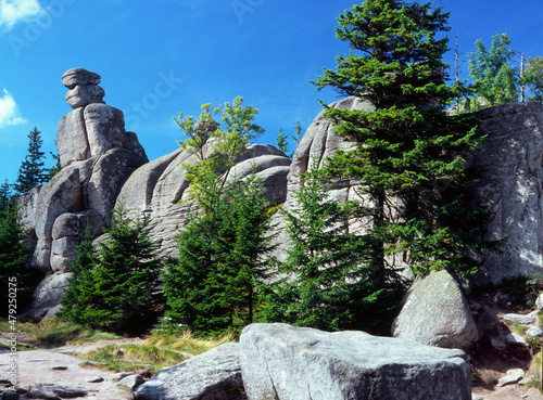 Fototapeta Naklejka Na Ścianę i Meble -  Pilgrims (Pielgrzymy) rocks, Karkonosze mountains, Sudetes, Poland