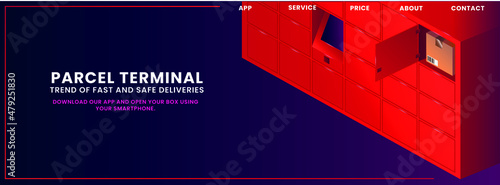 Premium vector parcel locker icon for your delivery business.