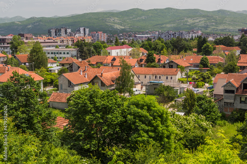 Aerial view of Niksic, Montenegro