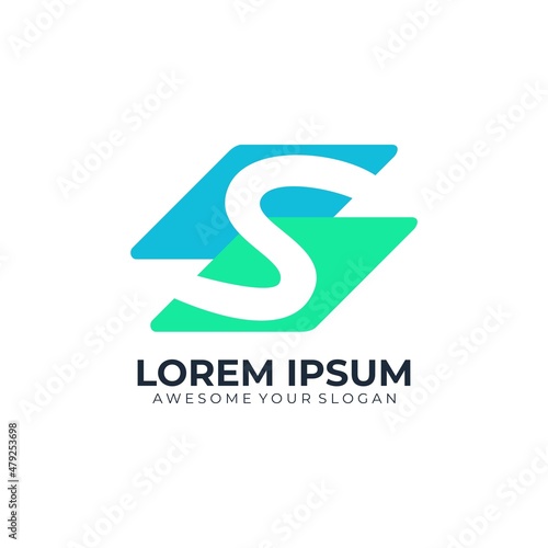 Free Download Logo letter S modern color - GFXLoad