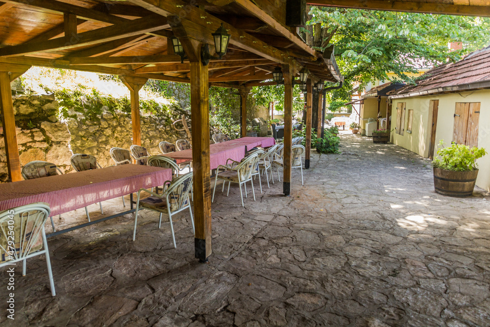 MOGORJELO, BOSNIA AND HERZEGOVINA - JUNE 9, 2019: Villa Rustica restaurant near Mogorjelo, Bosnia and Herzegovina