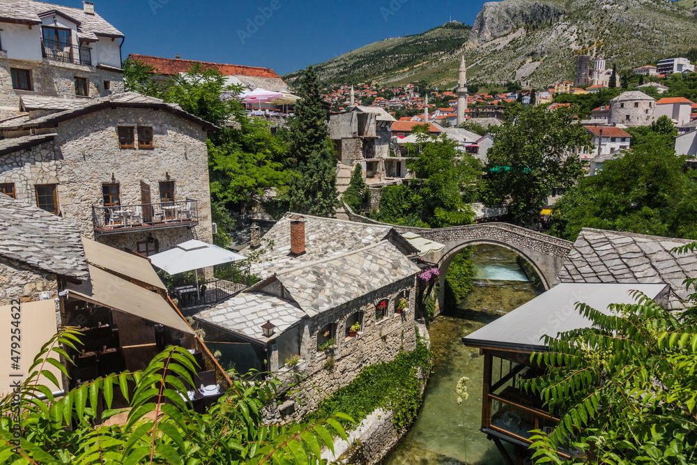 Fototapeta premium Kriva cuprija bridge in Mostar. Bosnia and Herzegovina
