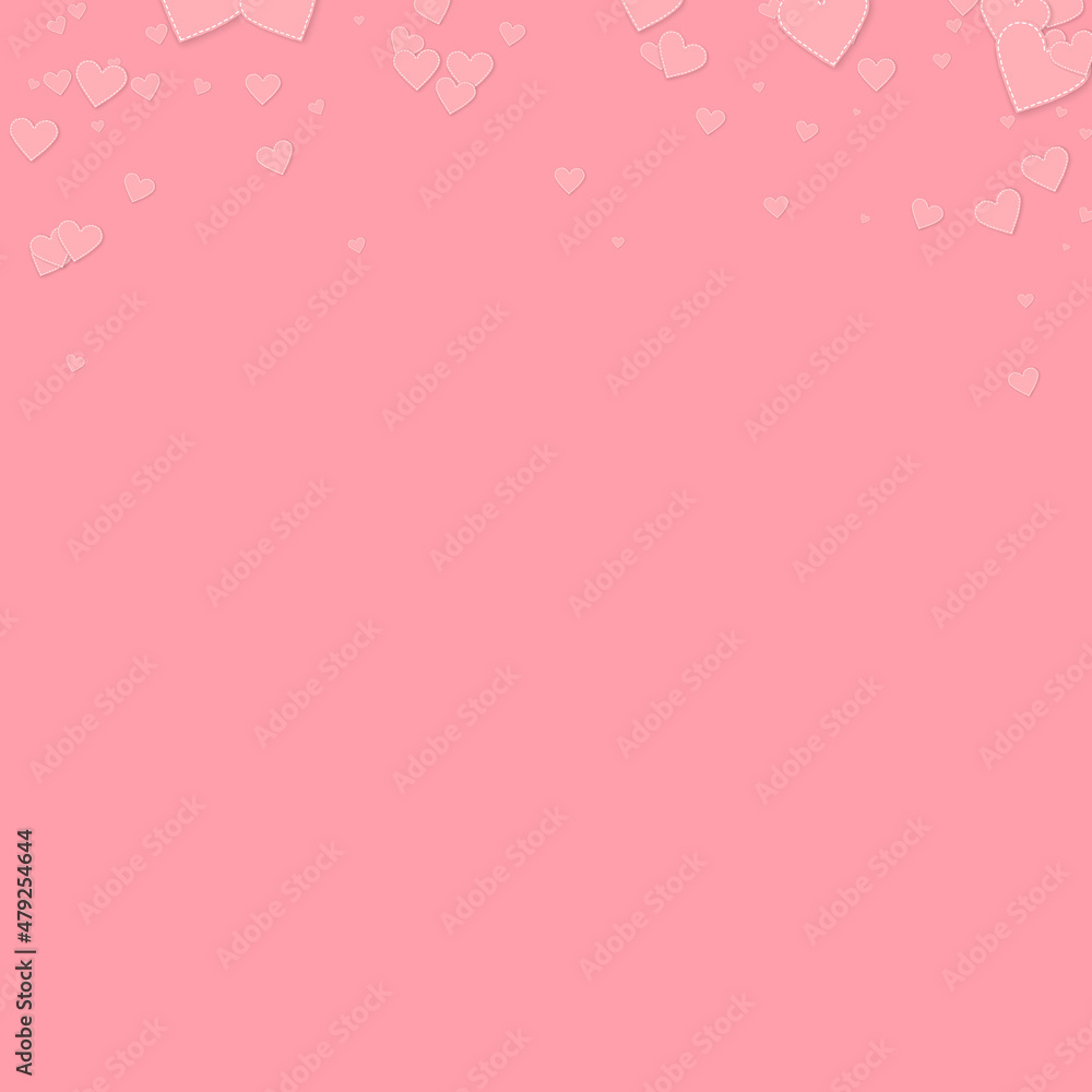 Pink heart love confettis. Valentine's day gradien Pink heart love confettis. Valentine's day gradien