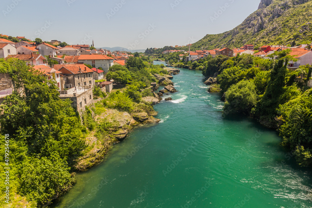 Neretva river in Mostar. Bosnia and Herzegovina