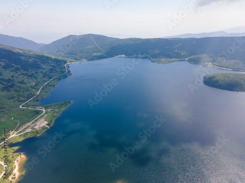 Aerial view of  Belmeken Dam, Rila mountain, Bulgaria © Stoyan Haytov