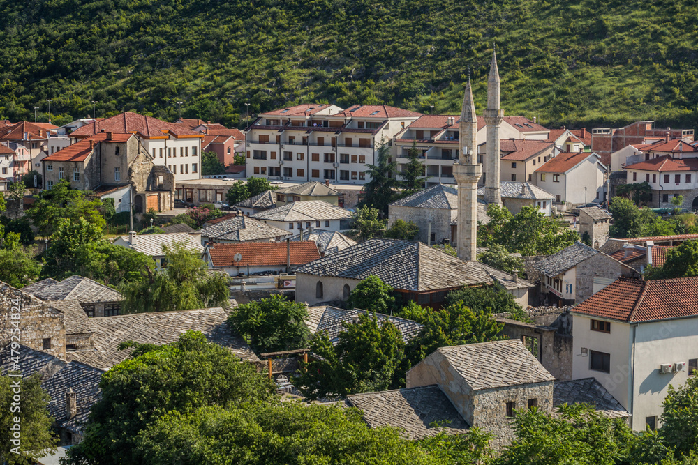 Aerial view of Mostar. Bosnia and Herzegovina