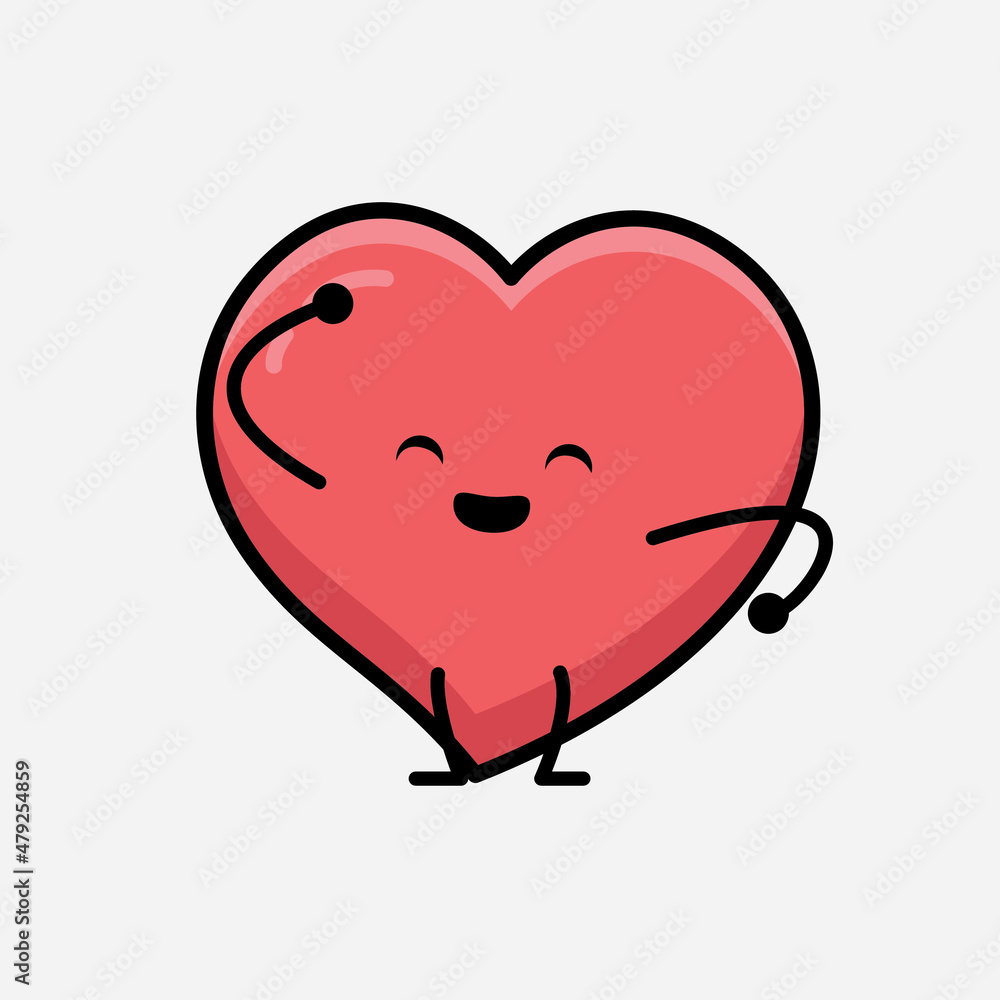 Heart Character Mascot Vector Illustration Heart Character Mascot Vector Illustration