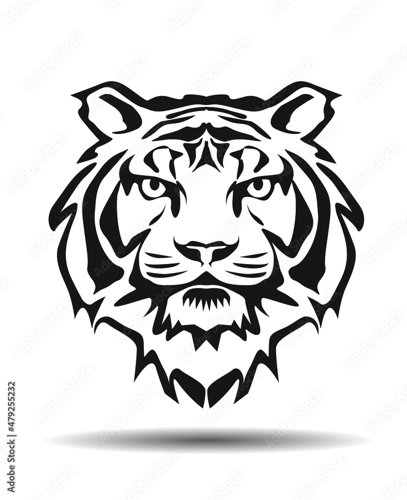 Wild Tiger Head Icon. Vector Illustration and logo. Wild Tiger Head Icon. Vector Illustration and logo.