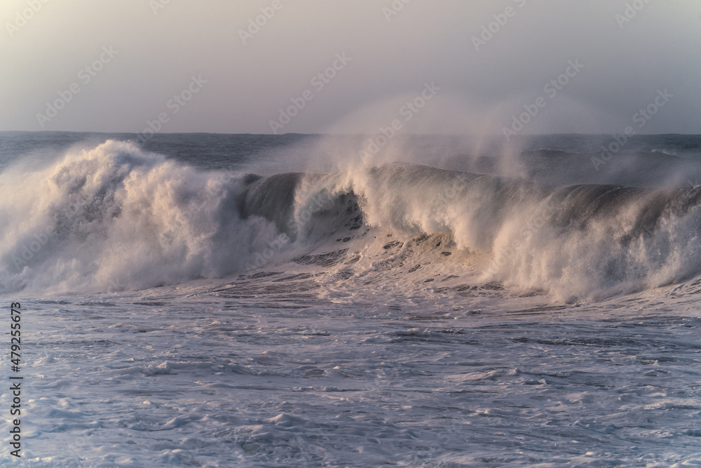 Seascape with strong waves in Quintanilla beach. Arucas. Gran Canaria. Canary Islands Seascape with strong waves in Quintanilla beach. Arucas. Gran Canaria. Canary Islands