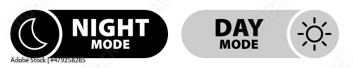 Dark mode switch icon. Light and dark icon. Vector day night switch. Day and night mode gadget application.