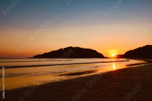 Sunset on the beach in Goa
