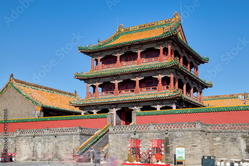 The imperial palace of the Qing Dynasty in Shenyang, China.