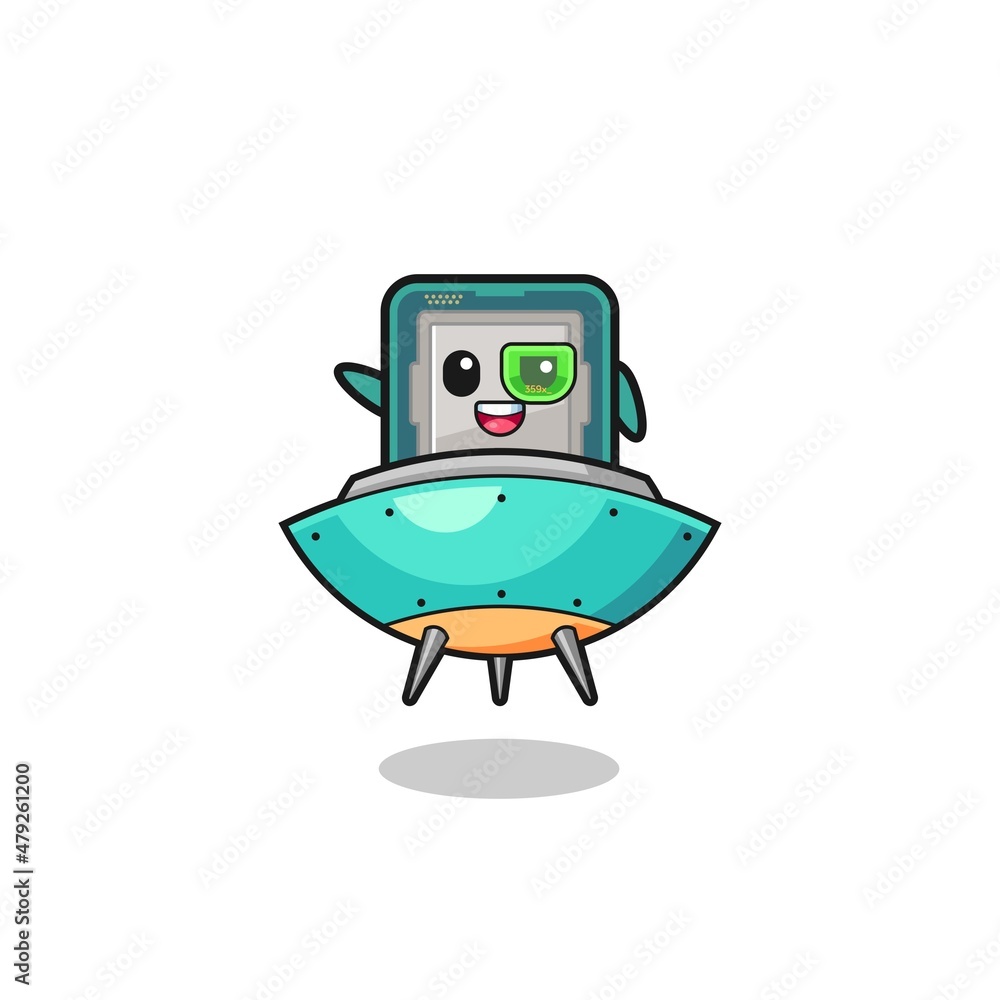 processor cartoon riding a future spaceship processor cartoon riding a future spaceship
