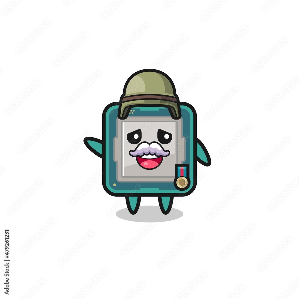 cute processor as veteran cartoon cute processor as veteran cartoon