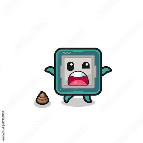 processor earth surprised to meet poop