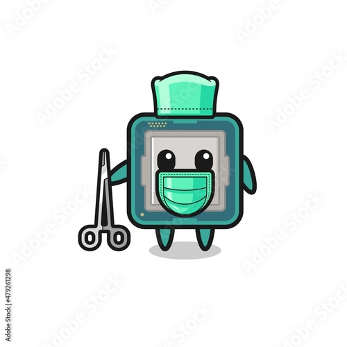 surgeon processor mascot character
