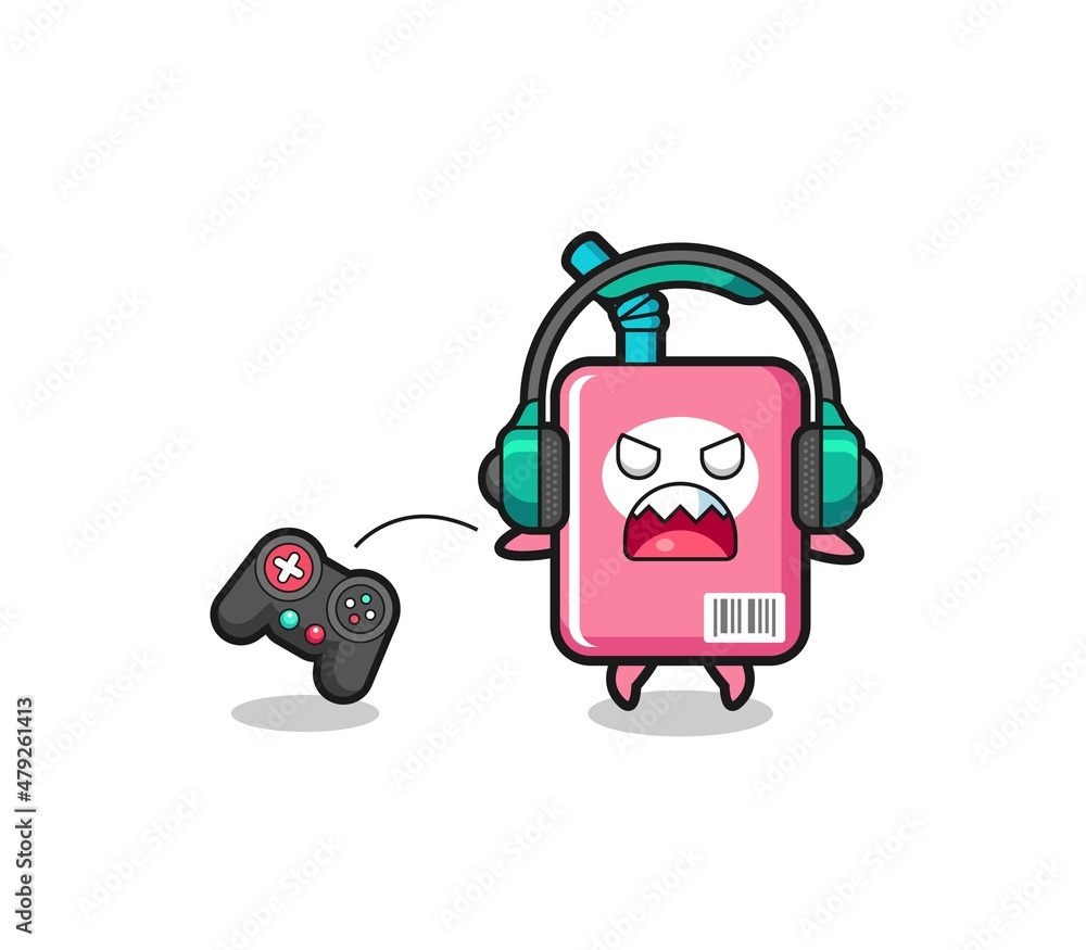 milk box gamer mascot is angry milk box gamer mascot is angry
