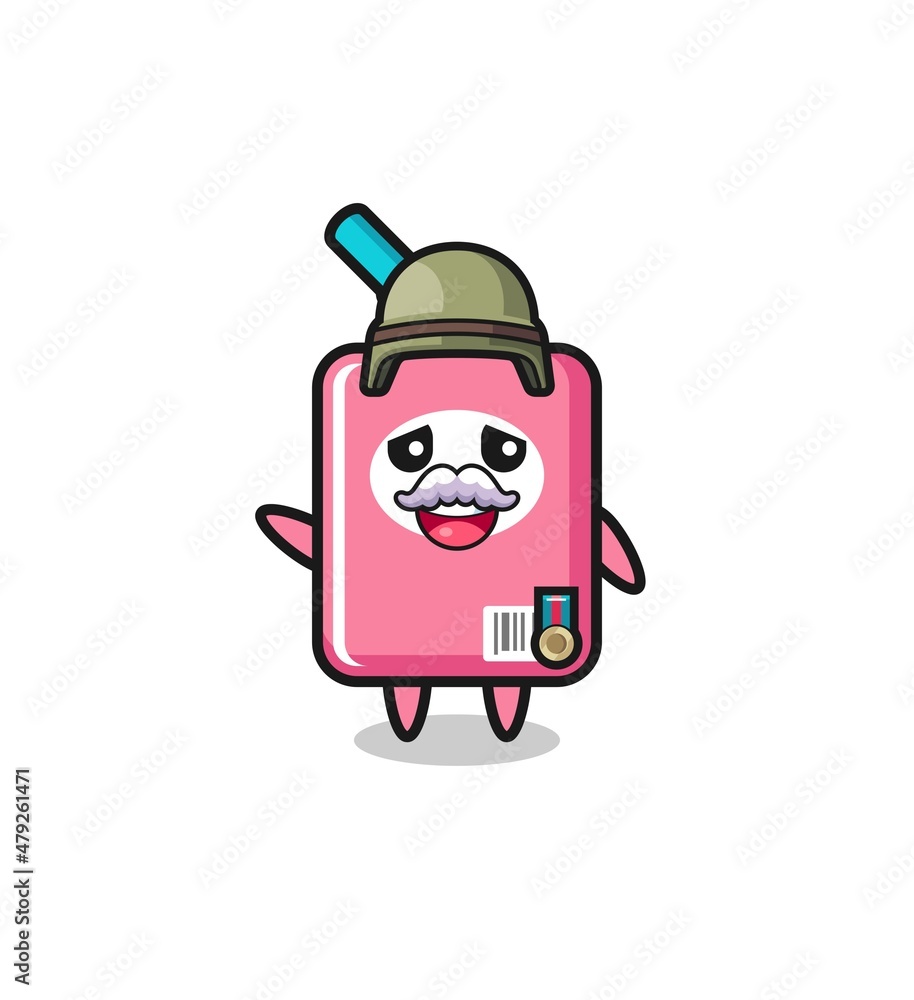 cute milk box as veteran cartoon cute milk box as veteran cartoon